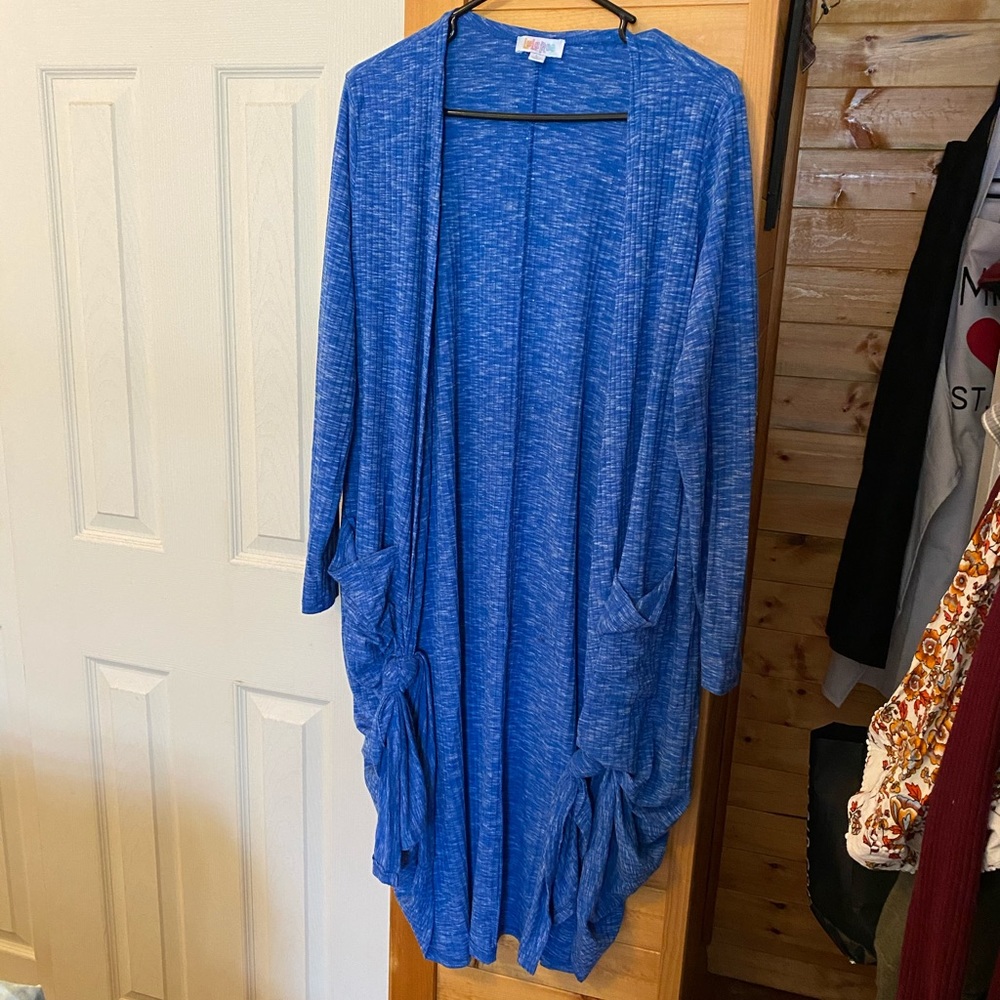 Lularoe Duster Sweater - Heathered blue